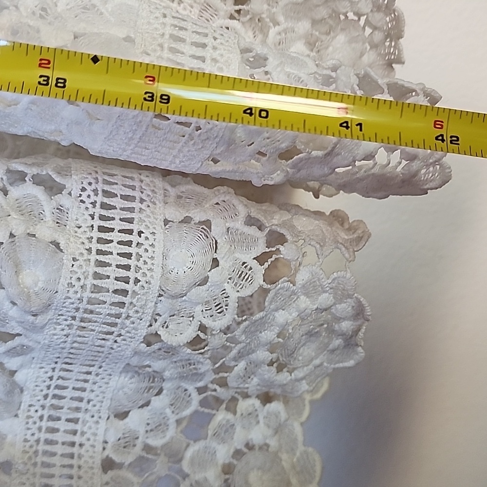 White A-Line Midi Dress with Peter Pan Collar - Picture 7 of 7